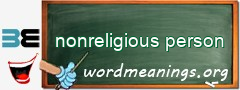 WordMeaning blackboard for nonreligious person